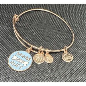 Alex and Ani Mom Life if Ruff Rose Gold Bangle Bracelet Pet Lover Paw‎ Print